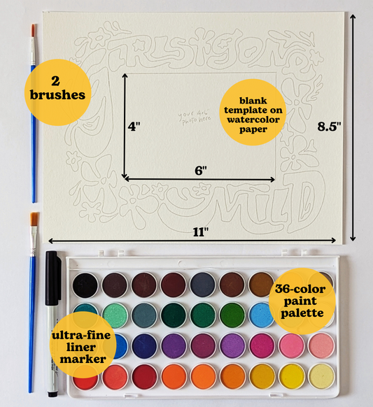 Girls Gone MILD watercolor frame painting kit
