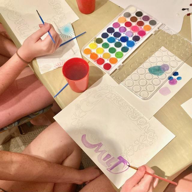 Girls Gone MILD watercolor frame party pack for five (5)